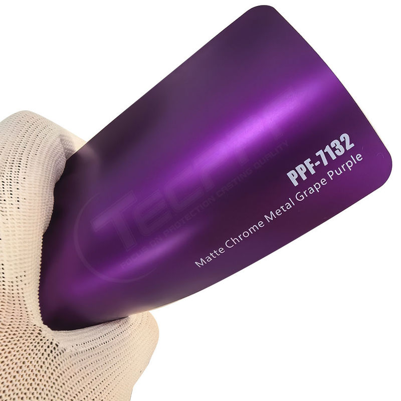 PPF-7132 Matte Chrome Metal Grape Purple Color Protective Paint Film cho xe ô tô