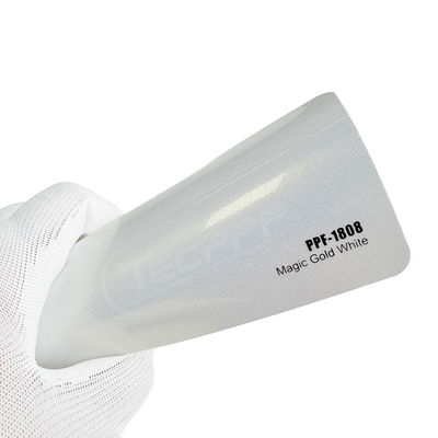 8mil Thay đổi màu sắc Sơn bảo vệ phim màu vàng ma thuật màu trắng 1.52x16m / 60inchx53ft Nhiệt chữa bệnh 60inchx53ft
